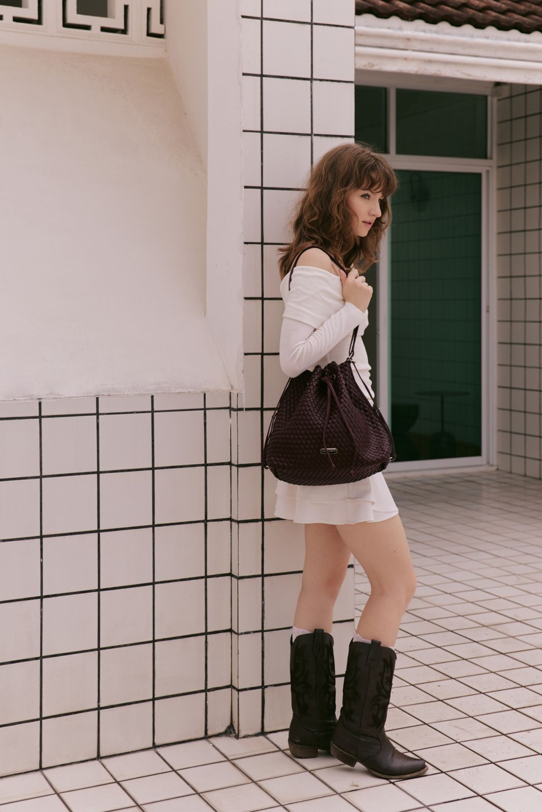 The Calista bag in wine for dinner